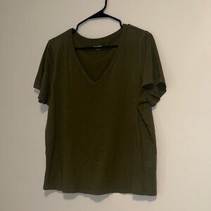 Old Navy Short Sleeve V-Neck Top - Olive